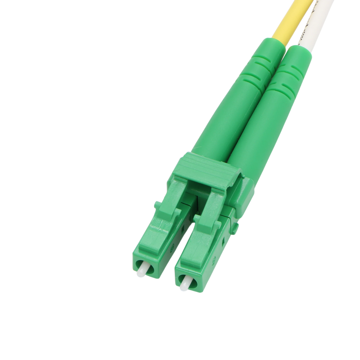 Fiber Optic Patch Cable, LC-APC to ST-UPC, Duplex, OS2 Singlemode, OFNR LSZH, Yellow