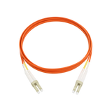 Fiber Optic Patch Cable, LC-UPC to LC-UPC, Duplex, OM1 Multimode, OFNR LSZH, Orange