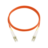 Fiber Optic Patch Cable, LC-UPC to LC-UPC, Duplex, OM2 Multimode, OFNR LSZH, Orange