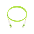Fiber Optic Patch Cable, LC-UPC to LC-UPC, Duplex, OM5 Multimode, OFNR LSZH, Lime Green