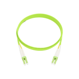 Fiber Optic Patch Cable, LC-UPC to LC-UPC, Duplex, OM5 Multimode, OFNR LSZH, Lime Green