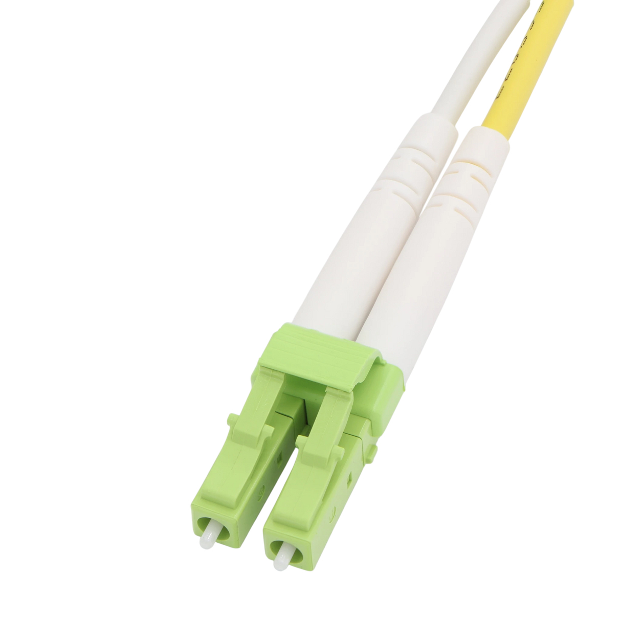 Fiber Optic Patch Cable, LC-UPC to LC-UPC, Duplex, OM5 Multimode, OFNR LSZH, Lime Green