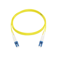 Fiber Optic Patch Cable, LC-UPC to LC-UPC, Duplex, OS2 Singlemode, OFNR LSZH, Yellow