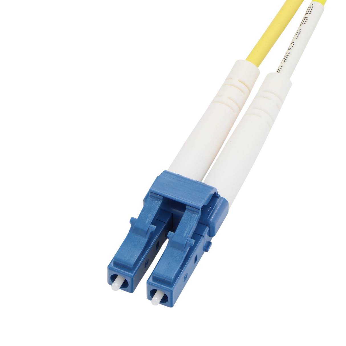 Fiber Optic Patch Cable, LC-UPC to LC-UPC, Duplex, OS2 Singlemode, OFNR LSZH, Yellow