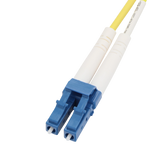 Fiber Optic Patch Cable, LC-UPC to SC-UPC, Duplex, OS2 Singlemode, OFNR LSZH, Yellow