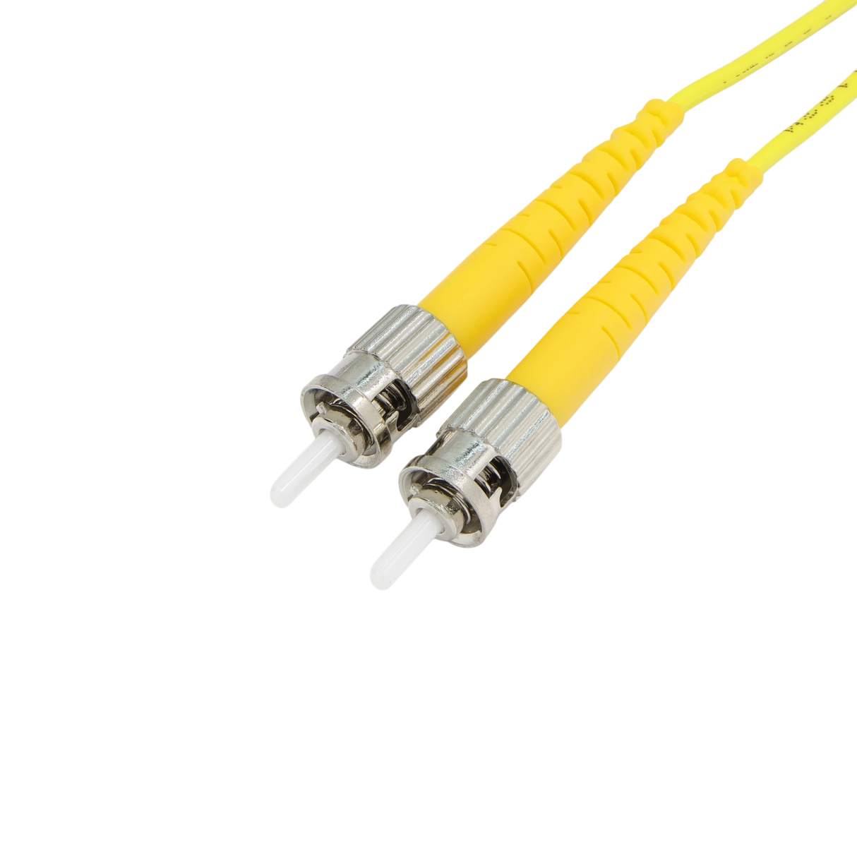 Fiber Optic Patch Cable, LC-UPC to ST-UPC, Duplex, OS2 Singlemode, OFNR LSZH, Yellow