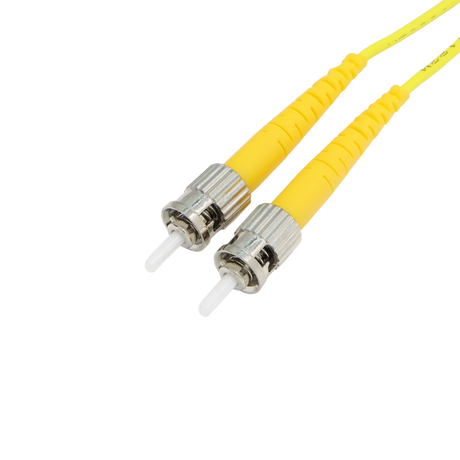 Fiber Optic Patch Cable, LC-UPC to ST-UPC, Duplex, OS2 Singlemode, OFNR LSZH, Yellow