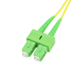 Fiber Optic Patch Cable, SC-UPC to SC-APC, Duplex, OS2 Singlemode, OFNR LSZH, Yellow