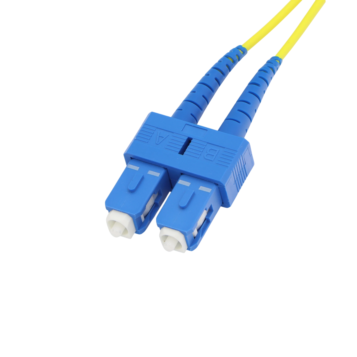Fiber Optic Patch Cable, SC-UPC to SC-APC, Duplex, OS2 Singlemode, OFNR LSZH, Yellow