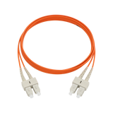 Fiber Optic Patch Cable, SC-UPC to SC-UPC, Duplex, OM1 Multimode, OFNR LSZH, Orange