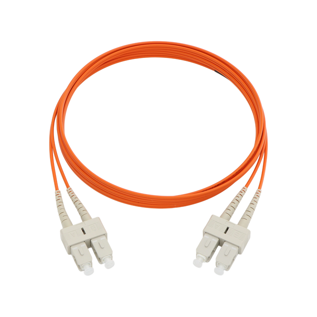 Fiber Optic Patch Cable, SC-UPC to SC-UPC, Duplex, OM1 Multimode, OFNR LSZH, Orange