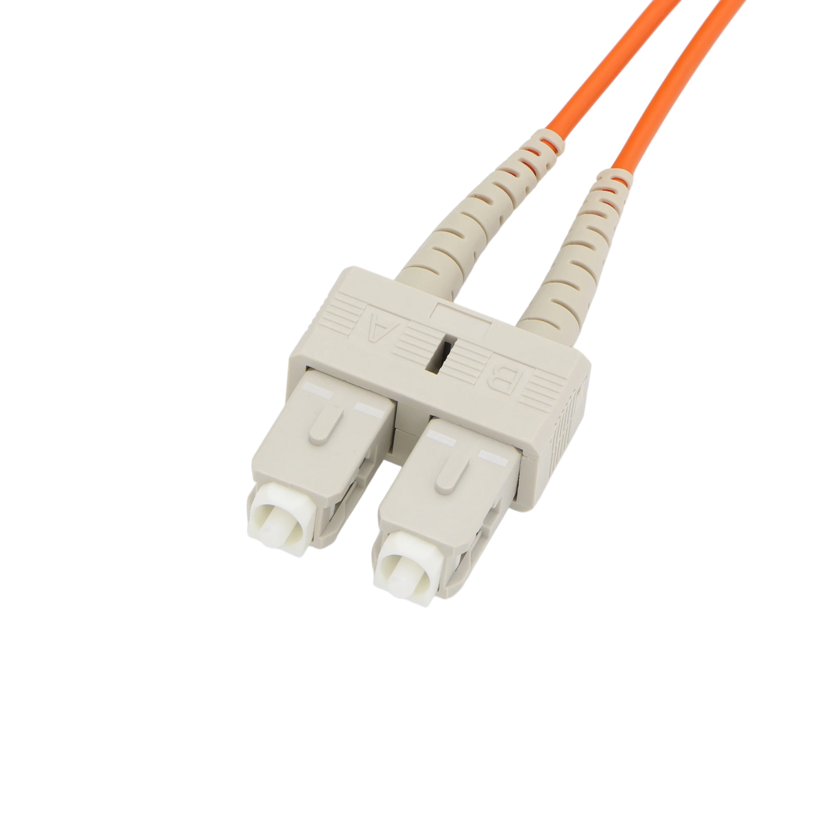 Fiber Optic Patch Cable, SC-UPC to SC-UPC, Duplex, OM1 Multimode, OFNR LSZH, Orange