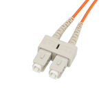 Fiber Optic Patch Cable, SC-UPC to SC-UPC, Duplex, OM1 Multimode, OFNR LSZH, Orange