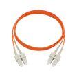 Fiber Optic Patch Cable, SC-UPC to SC-UPC, Duplex, OM2 Multimode, OFNR LSZH, Orange