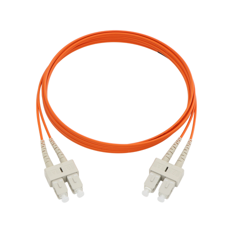 Fiber Optic Patch Cable, SC-UPC to SC-UPC, Duplex, OM2 Multimode, OFNR LSZH, Orange