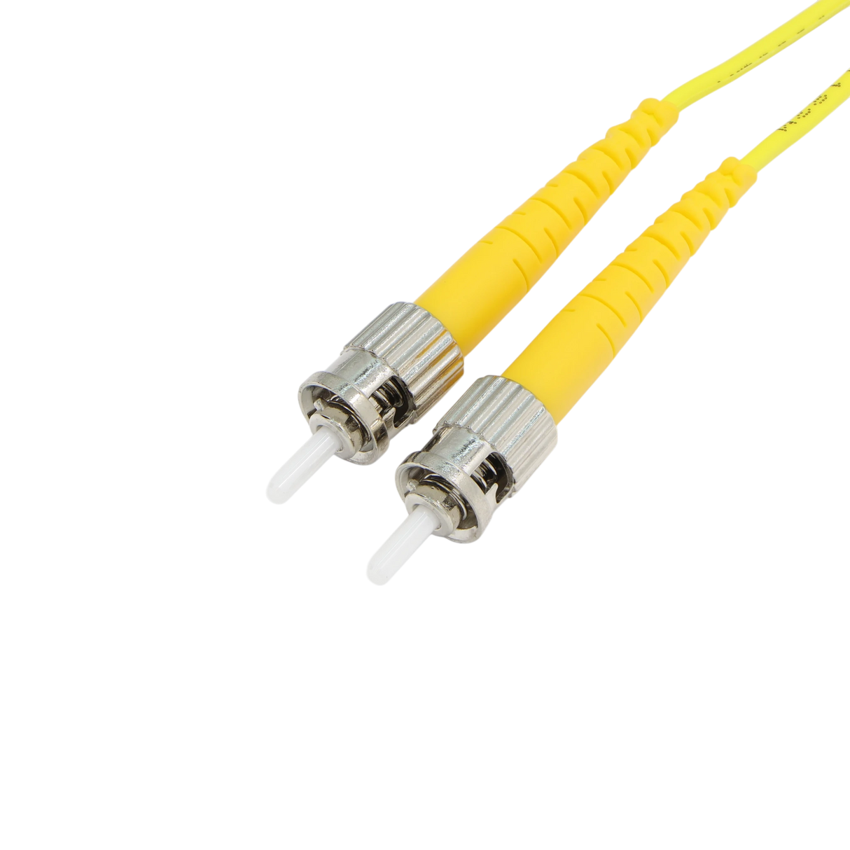 Fiber Optic Patch Cable, SC-UPC to ST-UPC, Duplex, OS2 Singlemode, OFNR LSZH, Yellow