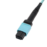 Fiber Optic Patch Cable, MTP Female UPC to MTP Female UPC, Type A, 12f, OM3, Plenum