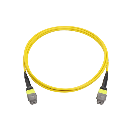 Fiber Optic Patch Cable, MTP Female APC to MTP Female APC, Type A, 12f, OS2, Plenum