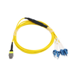 MTP/MPO Fiber Harness Cable, MTP Female APC to 4x Duplex LC UPC, Type B, 8f, OS2, Plenum