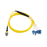 MTP/MPO Fiber Harness Cable, MTP Female APC to 4x Duplex LC UPC, Type B, 8f, OS2, Plenum