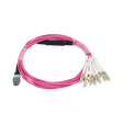 MTP/MPO Fiber Harness Cable, MTP Female APC to 8 x Simplex LC UPC, Type B, 8f, OM4, Plenum