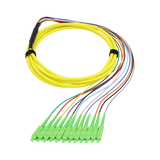 Fiber Optic Pigtail, 12 Strand, bundled, 2mm, SC APC, OS2