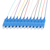 Fiber Optic Pigtail, 12 Strand, unjacketed color-coded, 900um, SC UPC, OS2