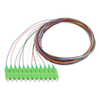 Fiber Optic Pigtail, 12 Strand, unjacketed color-coded, 900um, SC APC, OS2