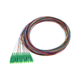 Fiber Optic Pigtail, 12 Strand, unjacketed color-coded, 900um, LC APC, OS2