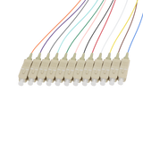 Fiber Optic Pigtail, 12 Strand, bundled, 900um, SC UPC, Multimode OM1