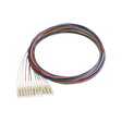 Fiber Optic Pigtail, 12 Strand, unjacketed color-coded, 900um, LC UPC, OM3