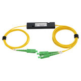 Fiber Optic PLC Splitter, 1x2, SC APC, OS2