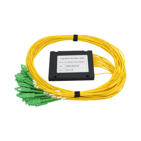 Fiber Optic PLC Splitter, 1x16, SC APC, OS2