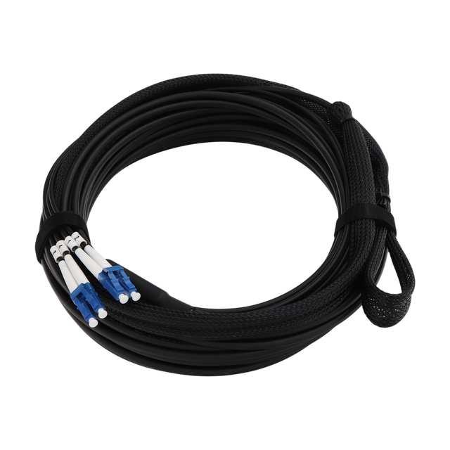 Pre-Terminated Fiber Optic Cable, LC UPC 2 Duplex to LC UPC 2 Duplex