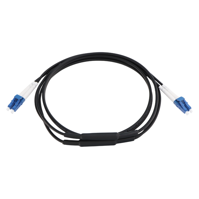 Armored Fiber Optic Patch Cable, LC UPC Duplex to LC UPC Duplex