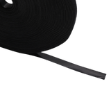 Hook and Loop Tie, Double Sided Reusable, 25m/roll, 12mm wide, black, Cut to Length Customizable