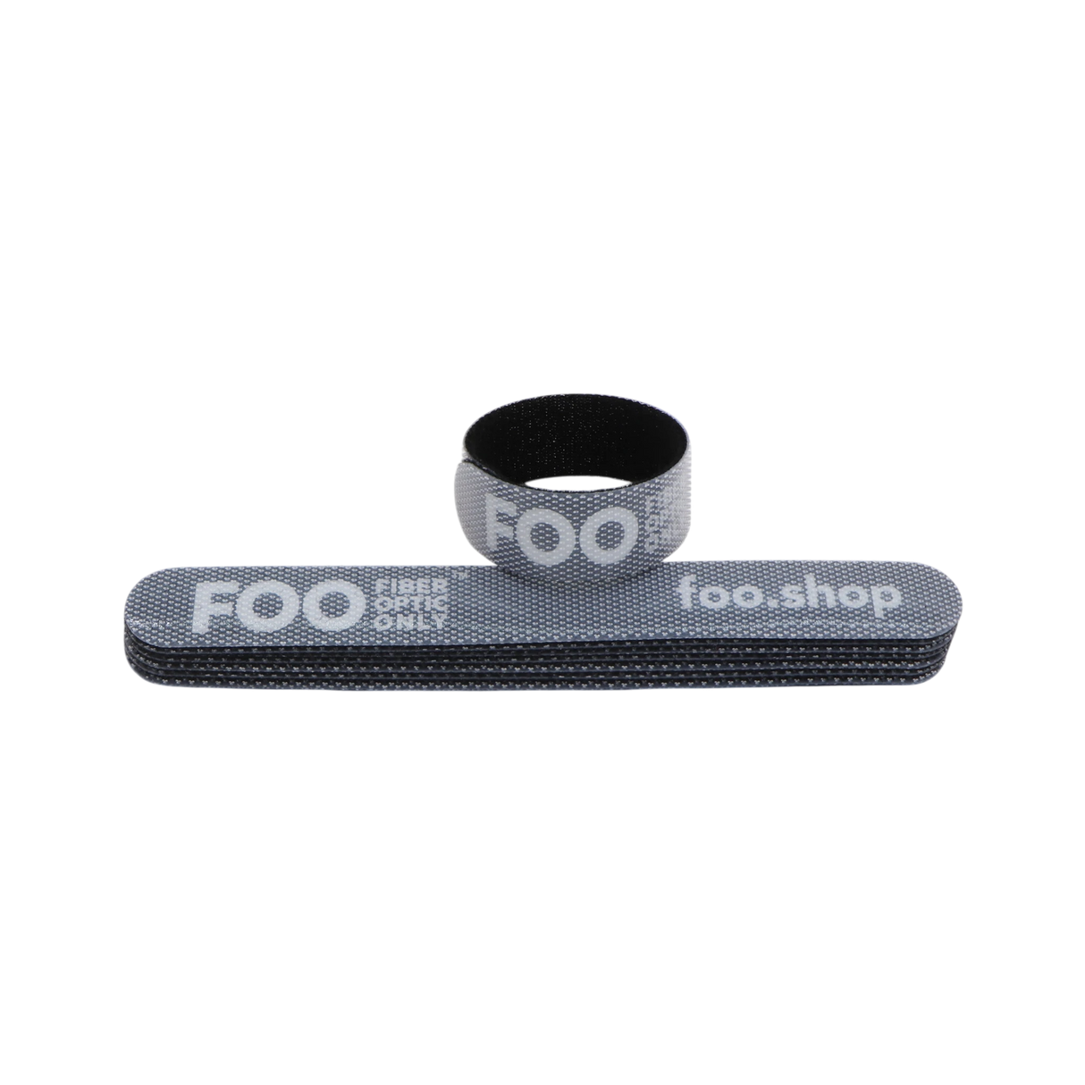 Hook and Loop Cable Tie, Double Sided Reusable Cable Ties, 8/pack, 14mm x 120mm, black, FOO Branded