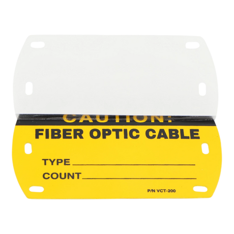 Self-Laminating Fiber Optic Cable ID Tags, Indoor/Outdoor, Yellow