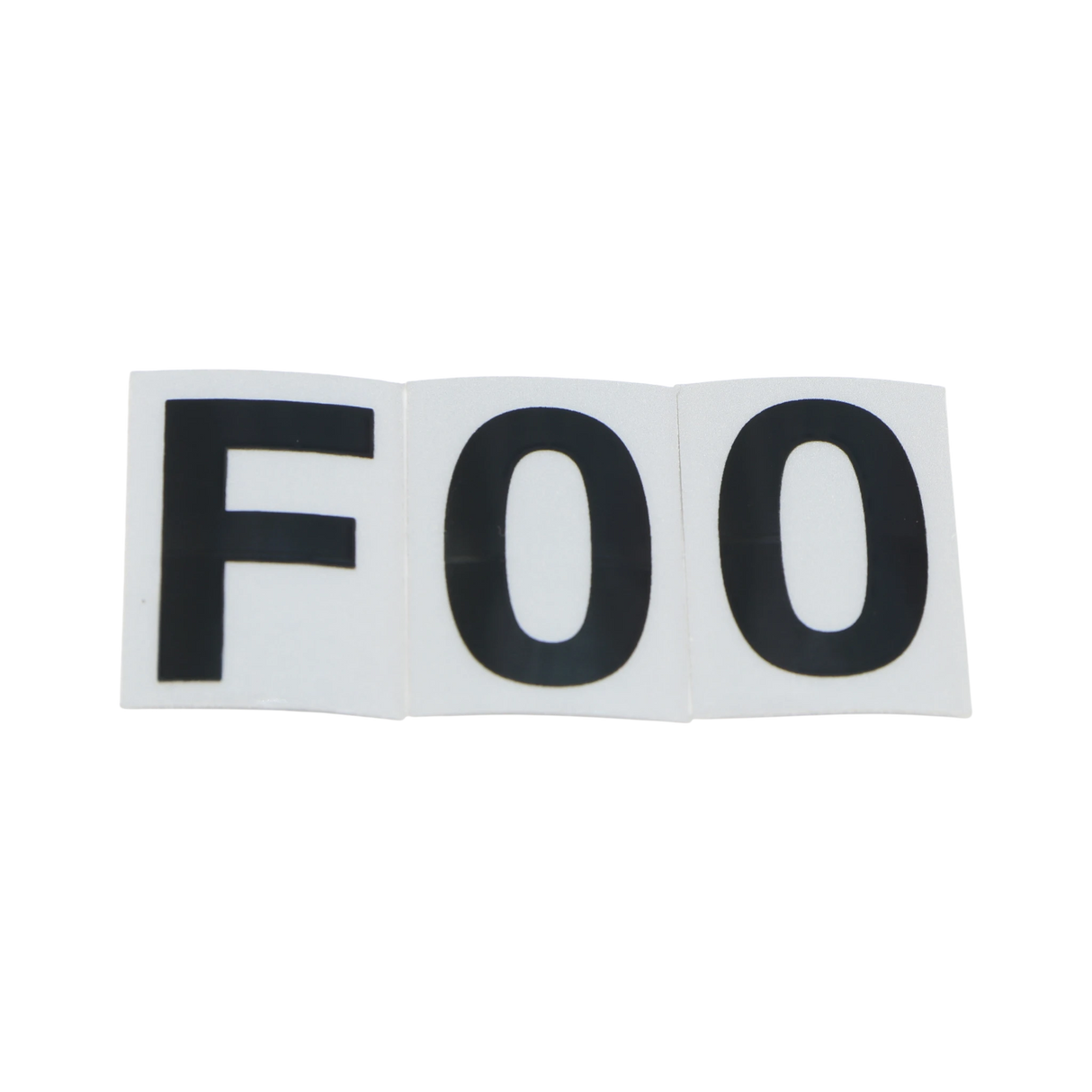 Reflective ID Decal Kit, Letters A-Z, Numbers 0-9, Black on White, Indoor/Outdoor