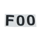 Reflective ID Decal Kit, Letters A-Z, Numbers 0-9, Black on White, Indoor/Outdoor