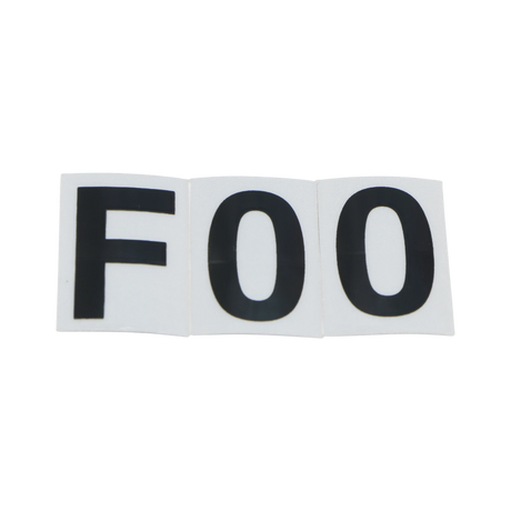 Reflective ID Decal Kit, Letters A-Z, Numbers 0-9, Black on White, Indoor/Outdoor