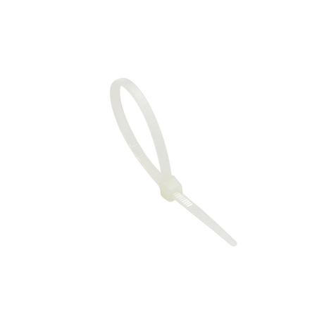 Cable Ties, 4", 18lbs, Natural Clear, Nylon