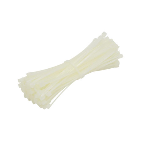 Cable Ties, 4", 18lbs, Natural Clear, Nylon