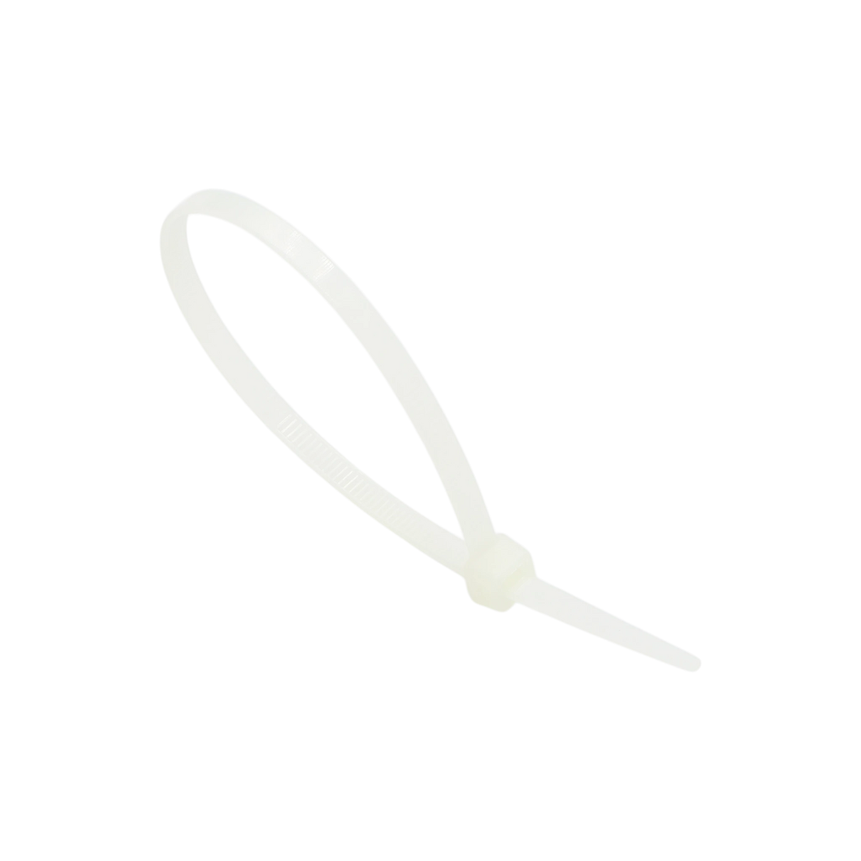 Cable Ties,8", 50lbs, Natural Clear, Nylon