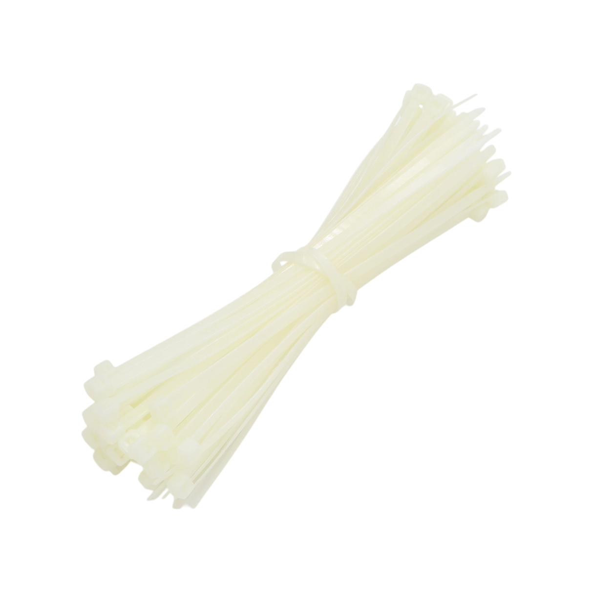 Cable Ties,8", 50lbs, Natural Clear, Nylon