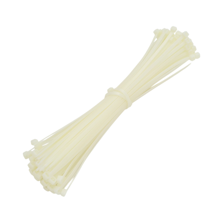 Cable Ties, 11", 50lbs, Natural Clear, Nylon