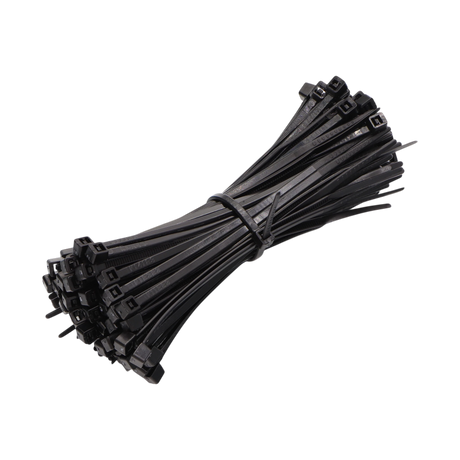 Cable Ties, 4", 18lbs, Black, UV Resistant, Nylon