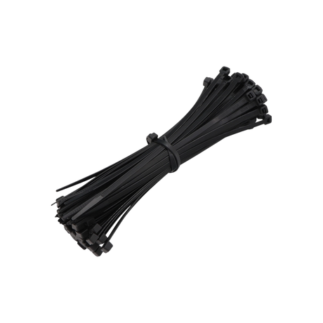 Cable Ties, 8", 50lbs, Black, UV Resistant, Nylon