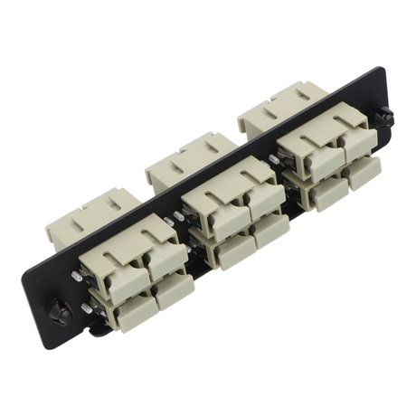 12F, SC-UPC Duplex (6) LGX Compatible Adapter Panel, Multimode OM1/OM2