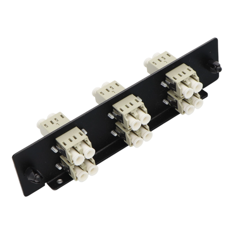 12F, LC-UPC Duplex (6) LGX Compatible Adapter Panel, Multimode OM1/OM2